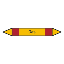 Rohrleitungskennzeichen Gas
