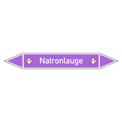 Rohrleitungskennzeichen Natronlauge