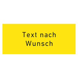Bezeichnungsschilder zweizeilig graviert aus Kunststoff, Grund: Gelb, Gravur: Schwarz, Größe (B x L x T): 33 x 80 x 1,5 mm