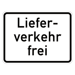 Verkehrszusatzzeichen "Lieferverkehr frei" VZ 1026-35, Aluminium 2 mm, reflektierend RA1