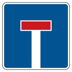 Verkehrsschild "Sackgasse" VZ 357, Aluminium 2 mm, reflektierend RA1