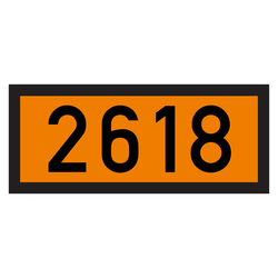 Warntafel 2618, orange, Folie, 300 x 120 mm, Einzeletikett