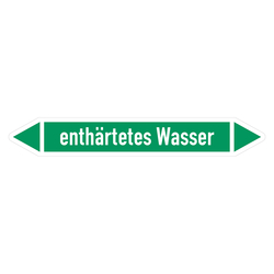 Rohrleitungskennzeichen enthärtetes Wasser