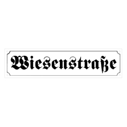 Straßenbenennungsschild nach Wunsch, Emaille