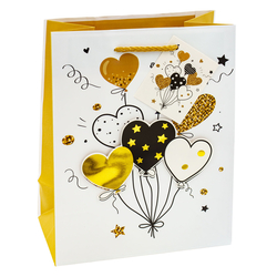 TSI 12er Pack Geschenktüte mittel ca. 18 x 10 x 23 cm Geburtstag Geschenktaschen aus Papier Geschenkbeutel Geschenkverpackung