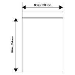 Unicorn 100 St&uuml;ck Druckverschlussbeutel im Pack Gr&ouml;&szlig;e (B x H) 250 x 350 mm