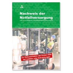RNK Erste Hilfe Meldeblock nach DGUV Vorschrift 1 und DSGVO, DIN A5, 50 Blatt/Block