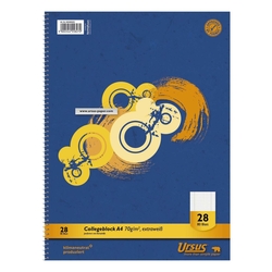 Staufen® style Collegeblock LIN28 - A4, 80 Blatt, 70 g/qm, 5 mm kariert mit Randlinien