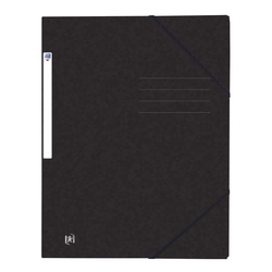 OXFORD Eckspannermappe TOPFILE+ - A4, Rückenschild, Karton, schwarz