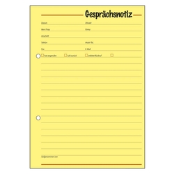 SIGEL Gesprächsnotizen - A5, Papier gelb, 50 Blatt