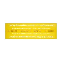 Aristo ISONORM-Schriftschablone Duo Fineliner, gerade (Mittelschrift), 0,35/0,5 mm