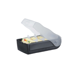 HAN Karteibox CROCO, DIN A7, für 900 Karten, incl. 5 Stützplatten, schwarz