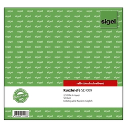 SIGEL Kurzbriefe CFB - 2/3 A4, SD, 50 Blatt