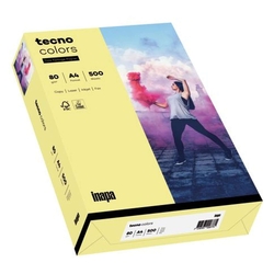 TECNO Multifunktionspapier tecno® colors - A4, 80 g/qm, hellgelb, 500 Blatt