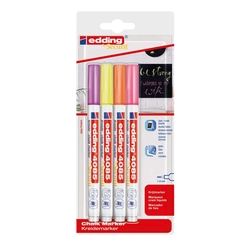 Edding 4-4085-4-1NEON Kreidemarker - 1 - 2 mm, 4er Blister, neon sortiert