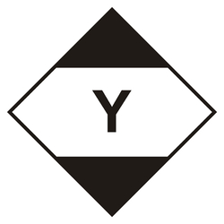 Gefahrzettel, Gefahrgutaufkleber In begrenzten Mengen verpackte gefährliche Güter (für Luftbeförderung), Folie, 100 x 100 mm, Einzeletikett