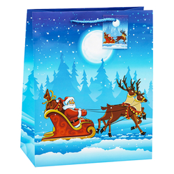 TSI 12er Pack Geschenktüte Kinder Weihnachten groß ca. 26 x 13,5 x 32 cm