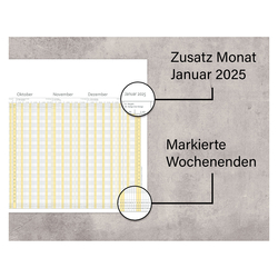Urlaubsplaner 2024 gefalzt 4-fach-Lochung