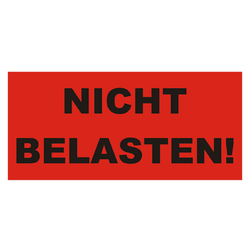 Paketaufkleber Nicht belasten, Rot, 136 x 63 mm