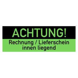 Paketaufkleber Lieferschein Rechnung innenliegend, Grün, in verschiedenen Größen