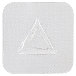 Tastbare Gefahrenhinweise für Blinde, Folie transparent, 15 x 15 mm, 1000 Stück/Rolle