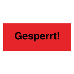 Qualitätsaufkleber Gesperrt, Rot, Dokumentenfolie, 50 x 20 mm, Rechteckig, Einzeletikett