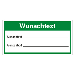Qualit&auml;tsaufkleber mit Text nach Wunsch, Gr&uuml;n, Folie, 60 x 30 mm, Rechteckig, 500 St&uuml;ck/Rolle