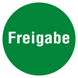 Qualitätsaufkleber Freigabe, Grün, Folie, Ø 35 mm, Rund, 100 Stück/Rolle