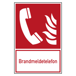 Brandschutzzeichen Brandmeldetelefon Kombischild