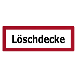 Feuerwehrzeichen Löschdecke DIN 4066