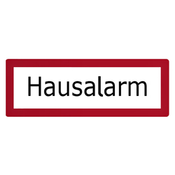 Feuerwehrzeichen Hausalarm DIN 4066