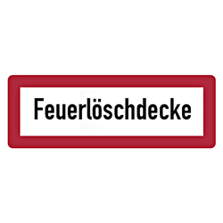 Feuerwehrzeichen Feuerlöschdecke DIN 4066