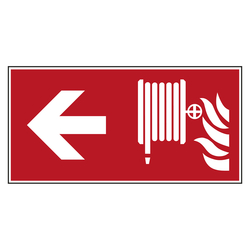 Brandschutzzeichen Löschschlauch links