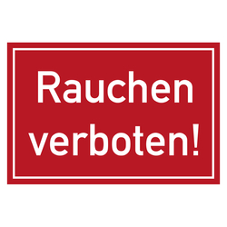 Verbotszeichen Rauchen verboten rot