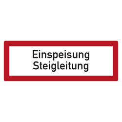 Feuerwehrzeichen Einspeisung Steigleitung DIN 4066