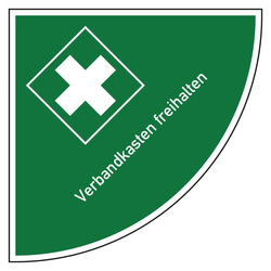 Tür Bodenmarkierung Rettungszeichen Verbandkasten freihalten