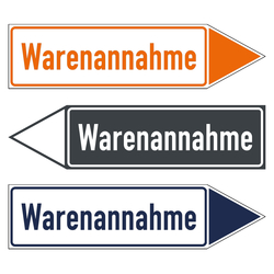 Wegweiser Pfeil Warenannahme