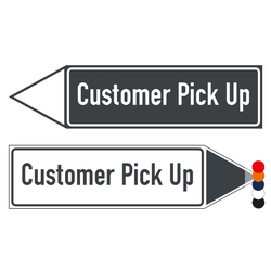 Wegweiser Pfeil Customer Pick Up