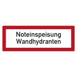 Feuerwehrzeichen Noteinspeisung Wandhydranten DIN 4066