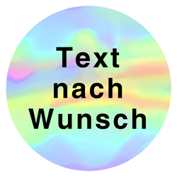 Qualitätskennzeichen Hologramm mit Wunschtext Rund
