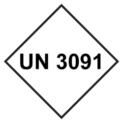 UN-Aufkleber mit UN 3091