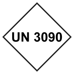 UN-Aufkleber mit UN 3090