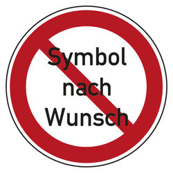 Bodenmarkierung Verbotszeichen mit Wunschsymbol