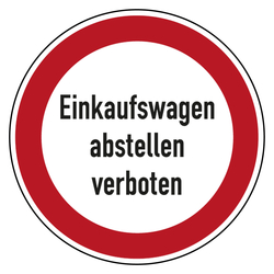Bodenaufkleber Verbotszeichen Einkaufswagen abstellen verboten
