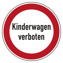 Bodenaufkleber Verbotszeichen Kinderwagen verboten