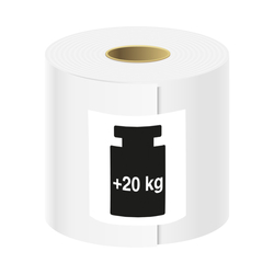 Paketaufkleber Schweres Paket +20 kg Weiß