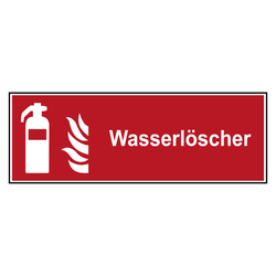 Brandschutzzeichen Feuerlöscher Wasserlöscher