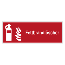 Brandschutzzeichen Feuerlöscher Fettbrandlöscher