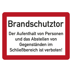 Feuerwehrzeichen Brandschutztor DIN 4066
