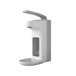 TEMDEX Desinfektionsmittel- & Seifen-Spender mit Armhebel - 500 ml, grau, Kunststoff